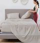 BEDGEAR® Hyper-Linen™ Performance® 4-Piece Medium Biege Split King Sheet Set-1