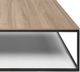 Natuzzi Editions Cabaret Blonde Ash Square Coffee Table with Matte Coffee Base-1