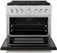 ZLINE Paramount 36" Stainless Steel Pro Style Dual Fuel Range with Black Matte Door-3