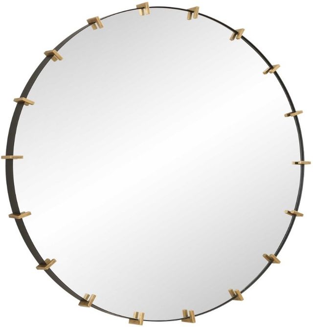 Uttermost® Pali Black Round Mirror-0