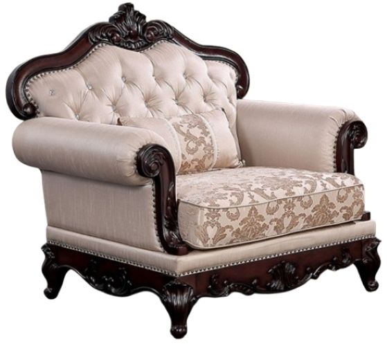 Furniture of America® Veracruz Dark Cherry/Light Brown Chair-0