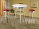 Coaster® Theodore 2-Piece Red/Chrome Soda Fountain Bar Stools-4