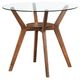New Classic® Home Furnishings Oscar Glass Top Counter Table with Walnut Base-0