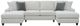 Emerald Home Walker 3-Piece Pale Gray U-Shape Double Chaise Sectional-3