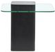 Magnussen Home® Donora Glass Top Square End Table with Obsidian Base-2