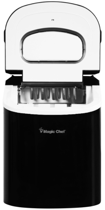 Magic Chef® 10" 27 lb. Black Portable Ice Maker-1
