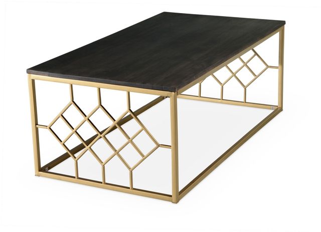 Steve Silver Co. Beatrix Walnut/Brass Cocktail Table-1