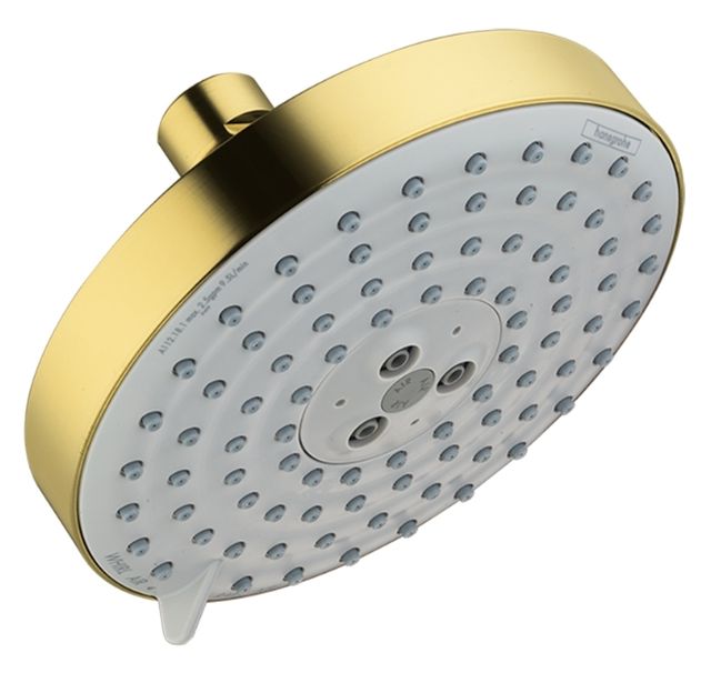 Hansgrohe Raindance S Brushed Gold Optic 3-Jet Showerhead-0