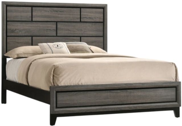 ACME Furniture Valdemar Weathered Gray Eastern King Panel Bed-0