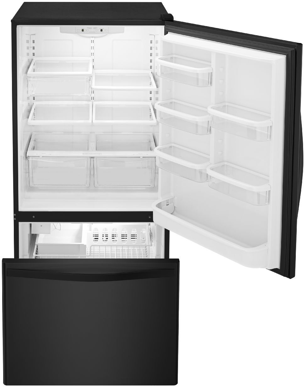 Whirlpool 30 in. 19.0 Cu. Ft. Black Bottom Freezer Refrigerator - Thumbnail 5