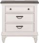Liberty Furniture Allyson Park 4-Piece Charcoal/Wirebrushed White King Panel Bedroom Set-4