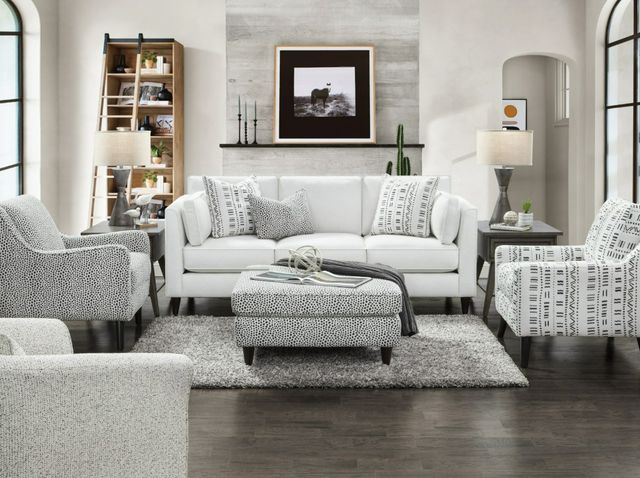 Fusion Furniture Winston Salt White Sofa-1