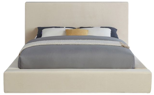 Meridian Furniture Dorian Cream Queen Upholstered Panel Bed-1