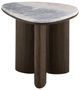 ACME Furniture Hanale Natural Marble Top End Table with Brown Legs-3