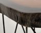 International Furniture Direct Parota Epoxy Brown Sofa Table with Black Base-4