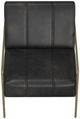 International Furniture Direct Aragon Black/Blacksmithing Gold Accent Chair-4