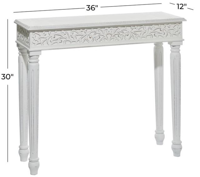 Deco Marche White 36" Console Table-2