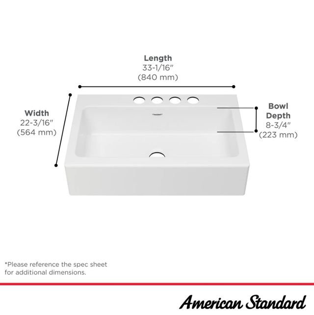 American Standard Delancey Brilliant White 4-Hole Undermount Single-Bowl Apron Front Kitchen Sink-2