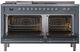 Ilve® Nostalgie II Series 60" Blue Grey Pro Style Dual Fuel Range-2