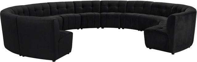 Meridian Furniture Limitless 13-Piece Black Velvet Modular Sectional-0