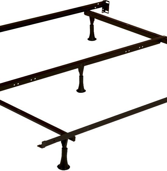 Beaudoin Traditional Metal Bed Frame with Plastic Glides for Twin-Full-Queen Bed-1