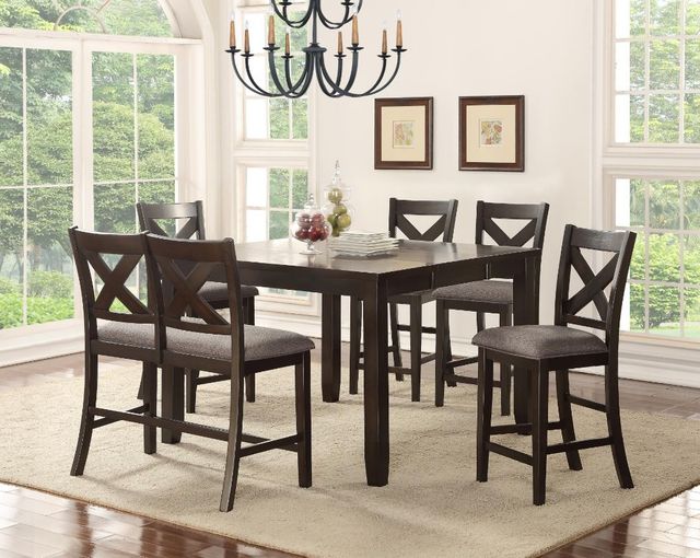 Urban Styles Furniture Monterey 7-Piece Cappuccino Counter Height Dining Set-1
