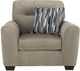 Benchcraft® Olten Mocha Chair and a Half-2