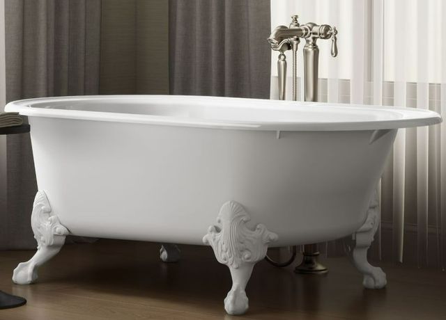KOHLER® Iron Works® Historic™ White 66" x 36" Freestanding Bath-4
