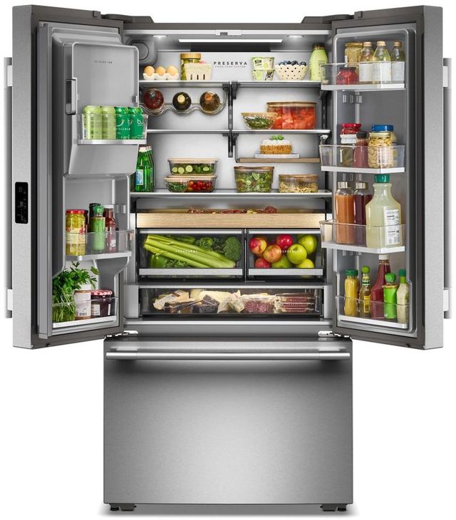 KitchenAid® 36'' 23.9 Cu. Ft PrintShield Stainless Counter Depth French Door Refrigerator with External Water Dispenser-3