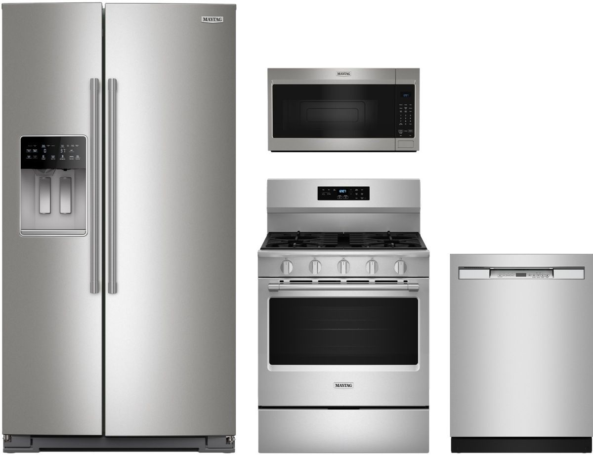 Maytag® 4 Piece Fingerprint Resistant Stainless Steel Kitchen Package