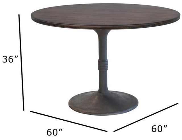 Nest Home Collections Sadie Java 60" Round Counter Table-3