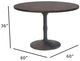Nest Home Collections Sadie Java 60" Round Counter Table-3