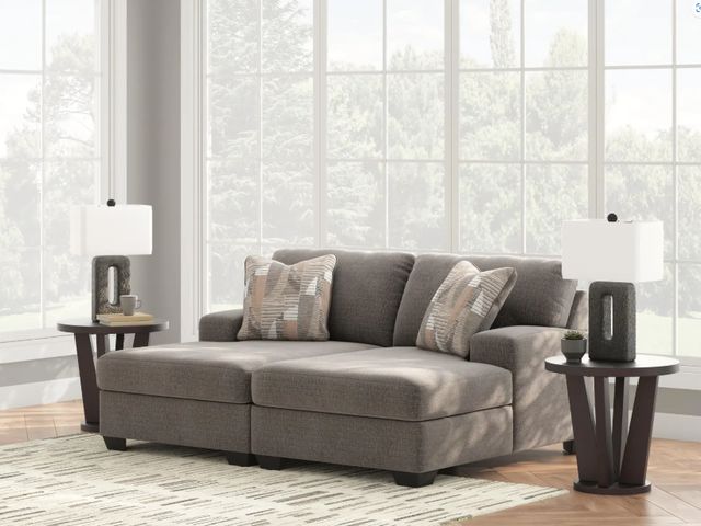 Signature Design by Ashley® Clarington 2-Piece Graystone Small Spaced Super Chaise Sectional-1