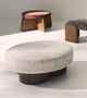 Rowe® Customizable Kindred Round Ottoman in Sesame Legs-1