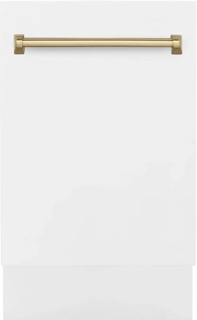 ZLINE Autograph Edition 18" White Matte Built In Dishwasher-0