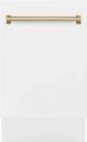 ZLINE Autograph Edition 18" White Matte Built In Dishwasher-0