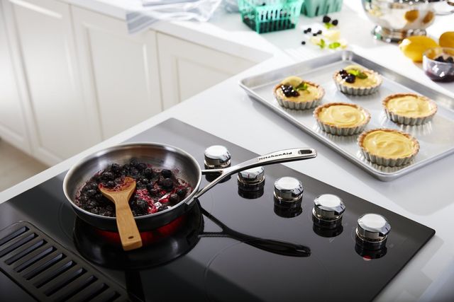 KitchenAid® 30" Black Electric Downdraft Cooktop-10
