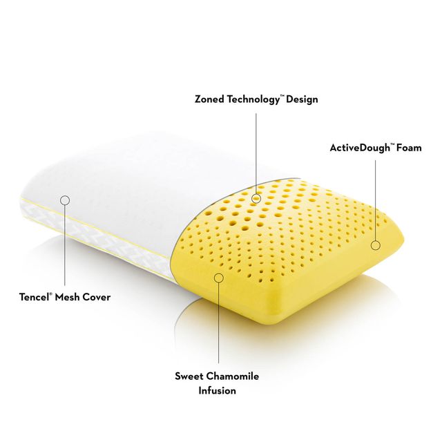 Malouf® Z™ Zoned ActiveDough™ + Chamomile Queen Pillow-4