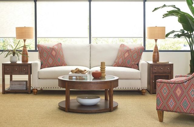 Hammary® Foster Gass Top Coffee Table with Hazel Base-1