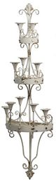 A & B Home Disressed White Candle Holder-0