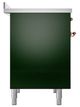 Ilve® Nostalgie II Noblesse 40'' Emerald Green Pro Style Induction Range with Copper Trim-1