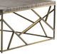Crestview Collection Bengal Manor Wyndham Dark Brown Cocktail Table with Brass Base-2