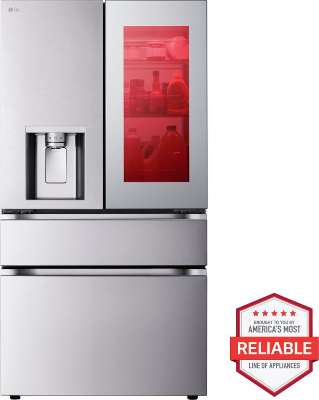 LG 36" 28.6 Cu. Ft. PrintProof™ Stainless Steel French Door Refrigerator with Mini Craft Ice™-1