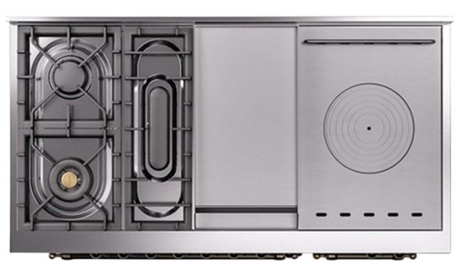 Ilve® Nostalgie II Series 48" Graphite Matte Pro Style Dual Fuel Range-3