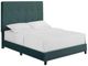 Legends Home Bridger Green Velvet Queen Upholstered Panel Bed-0