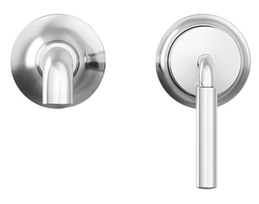 KOHLER® Tone™ Polished Chrome Wall-Mount Single-Handle Bathroom Sink Faucet-1