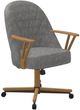 Chromcraft Customizable Bailey Caster Swivel Dining Chair-5