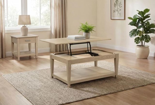 Coaster® Lindenton 2-Piece Blonde Lift-Top Coffee Table and End Table Set-1