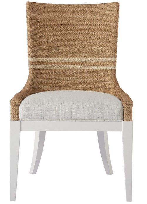 Universal Explore Home™ Escape-Coastal Living Home Siesta Key Brown/Dover Natural/Sailcloth Dining Chair-3