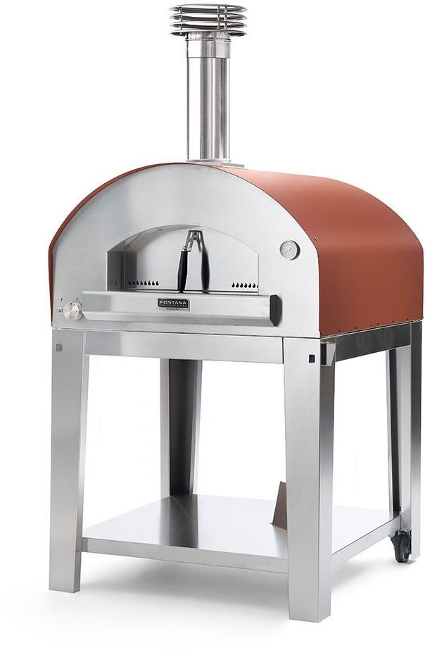 Fontana Forni Roma 39" Red Pizza Oven -1